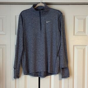 Women’s Nike Heathered Blue Quarter-Zip Top Large